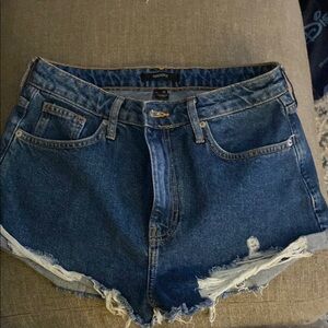 Denim Blue Distressed Women's Shorts
